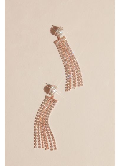 Crystal Fringe Sweep Earrings - Wedding Accessories
